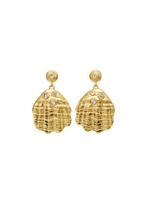 Palma earring Forgyldt Maanesten